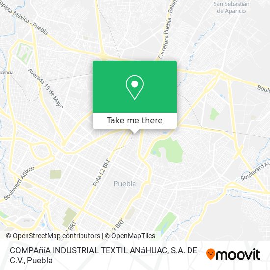 COMPAñíA INDUSTRIAL TEXTIL ANáHUAC, S.A. DE C.V. map