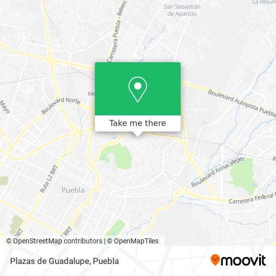 Plazas de Guadalupe map