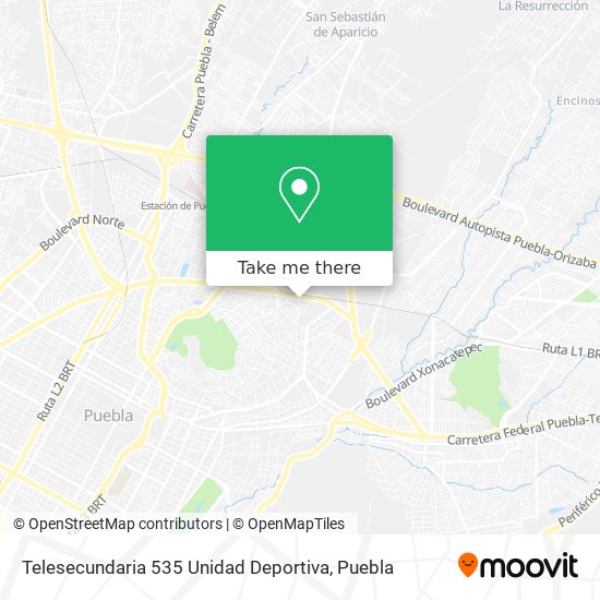 Telesecundaria 535 Unidad Deportiva map