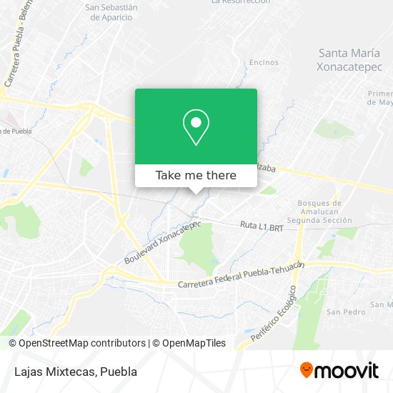 Mapa de Lajas Mixtecas