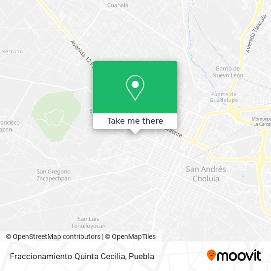 Fraccionamiento Quinta Cecilia map