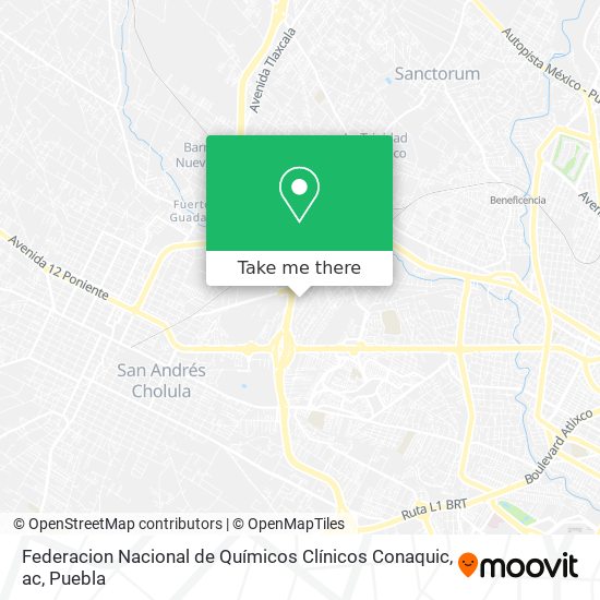 Federacion Nacional de Químicos Clínicos Conaquic, ac map