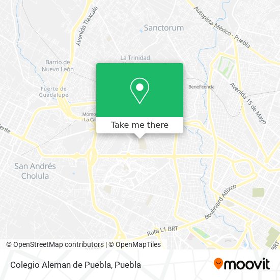 Colegio Aleman de Puebla map