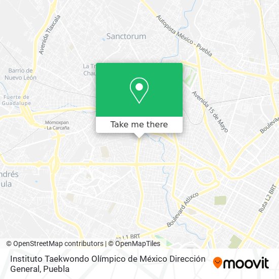 Instituto Taekwondo Olímpico de México Dirección General map