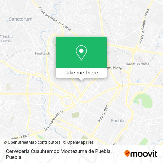 Cerveceria Cuauhtemoc Moctezuma de Puebla map