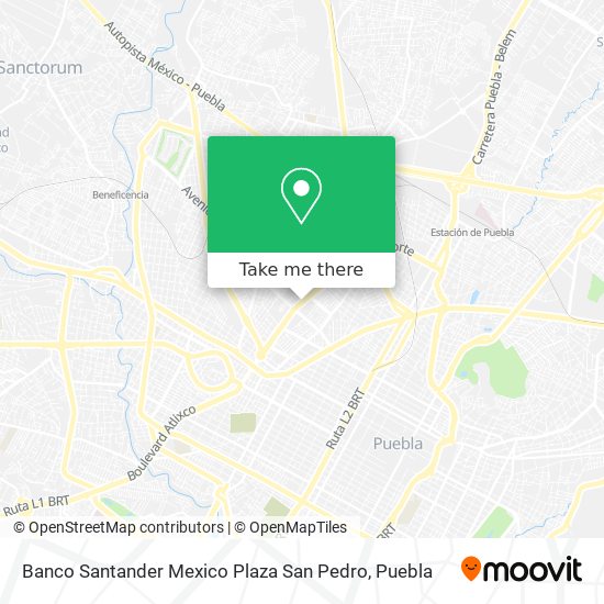 Banco Santander Mexico Plaza San Pedro map