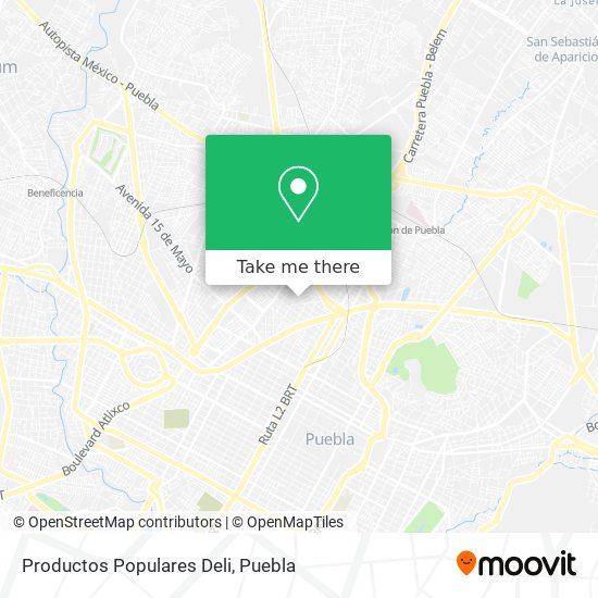 Productos Populares Deli map