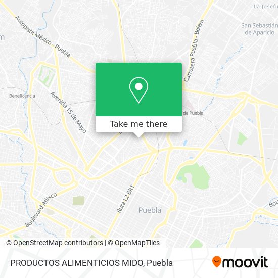 Mapa de PRODUCTOS ALIMENTICIOS MIDO