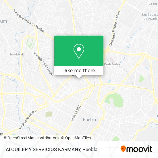 Mapa de ALQUILER Y SERVICIOS KARMANY