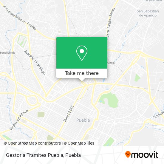 Gestoria Tramites Puebla map