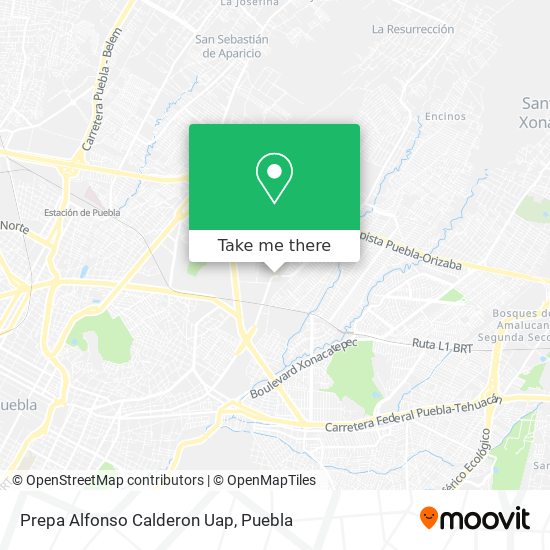 Mapa de Prepa Alfonso Calderon Uap