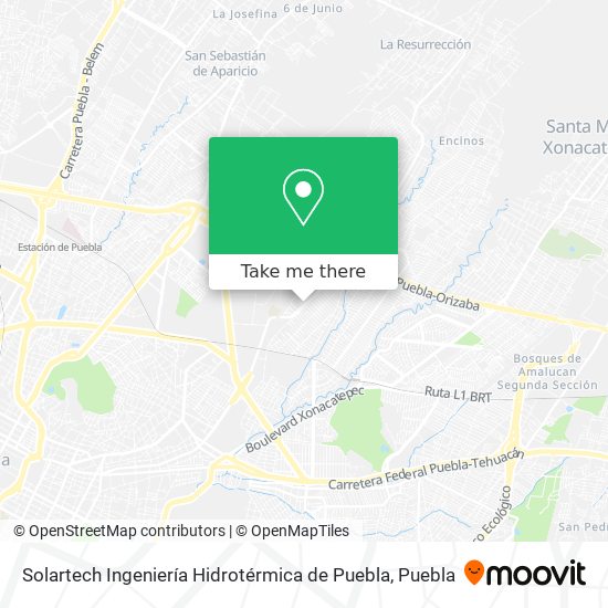 Solartech Ingeniería Hidrotérmica de Puebla map