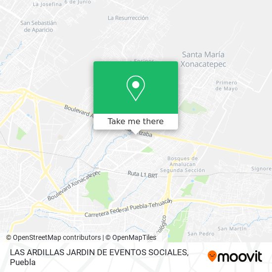 Mapa de LAS ARDILLAS JARDIN DE EVENTOS SOCIALES