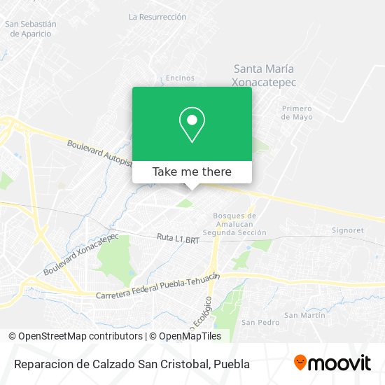 Reparacion de Calzado San Cristobal map