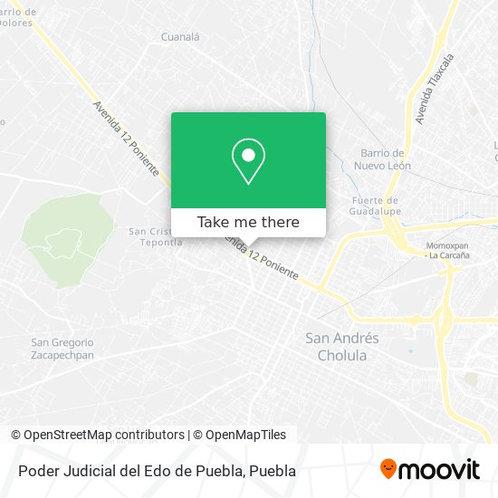 Poder Judicial del Edo de Puebla map