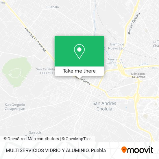 Mapa de MULTISERVICIOS VIDRIO Y ALUMINIO