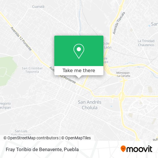 Fray Toribio de Benavente map