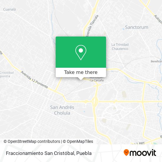 Mapa de Fraccionamiento San Cristóbal