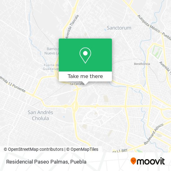 Residencial Paseo Palmas map