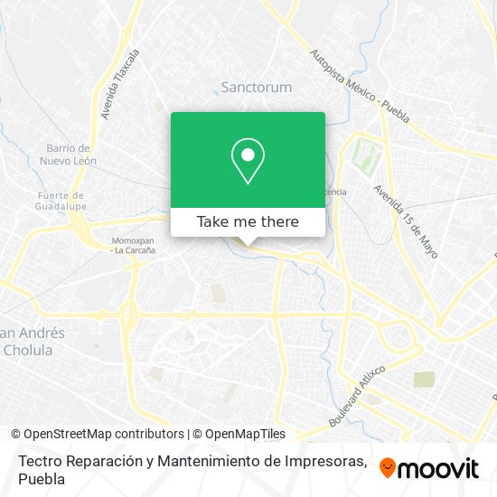 Mapa de Tectro Reparación y Mantenimiento de Impresoras