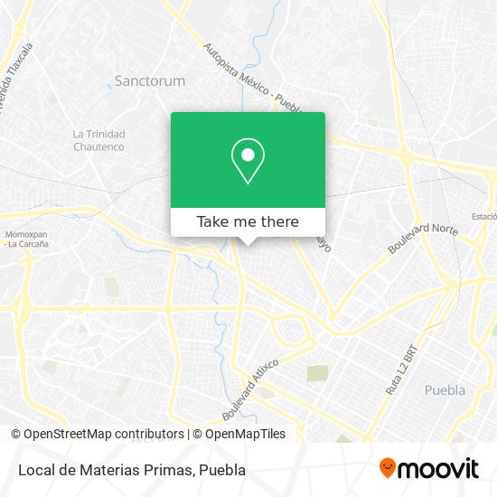 Local de Materias Primas map