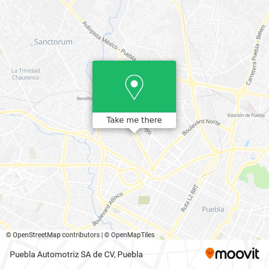 Puebla Automotriz SA de CV map