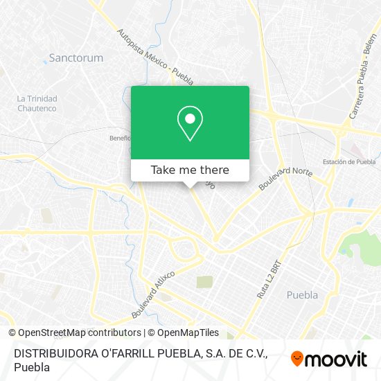Mapa de DISTRIBUIDORA O'FARRILL PUEBLA, S.A. DE C.V.