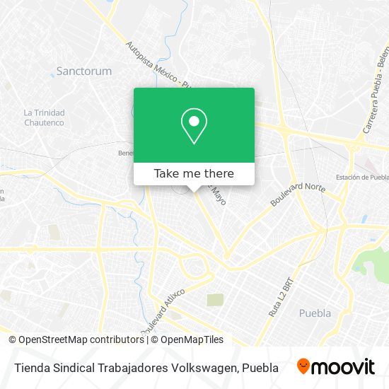 Mapa de Tienda Sindical Trabajadores Volkswagen