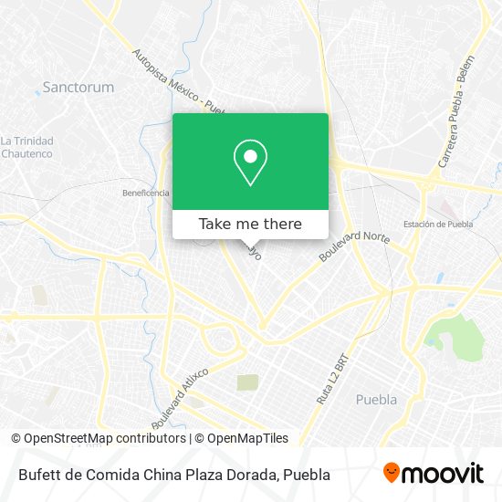 Mapa de Bufett de Comida China Plaza Dorada