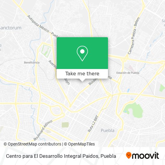 Mapa de Centro para El Desarrollo Integral Paidos