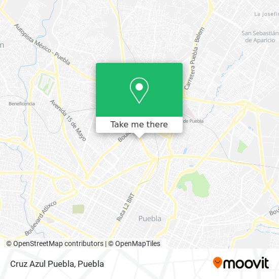 Mapa de Cruz Azul Puebla