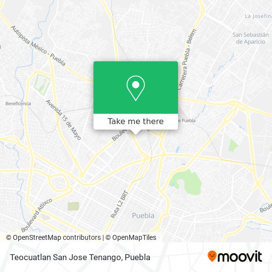 Teocuatlan San Jose Tenango map