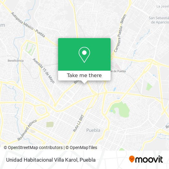 Mapa de Unidad Habitacional Villa Karol