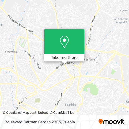 Boulevard Carmen Serdan 2305 map