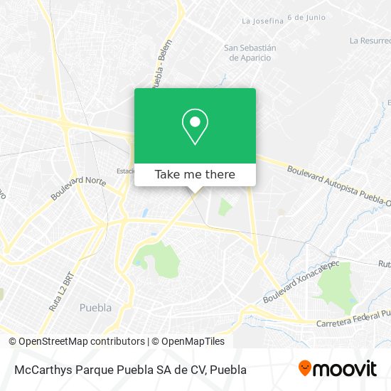 McCarthys Parque Puebla SA de CV map
