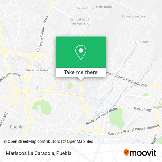 Mapa de Mariscos La Caracola
