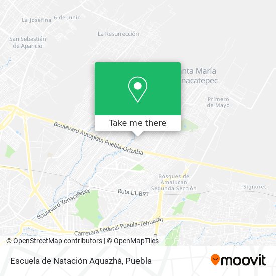 Escuela de Natación Aquazhá map