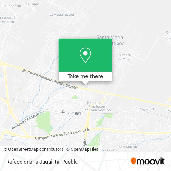 Mapa de Refaccionaria Juquilita