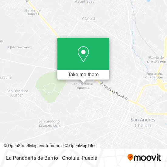 La Panadería de Barrio - Cholula map