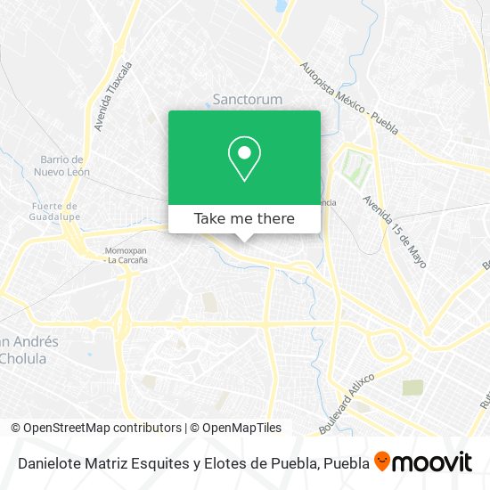 Danielote Matriz Esquites y Elotes de Puebla map