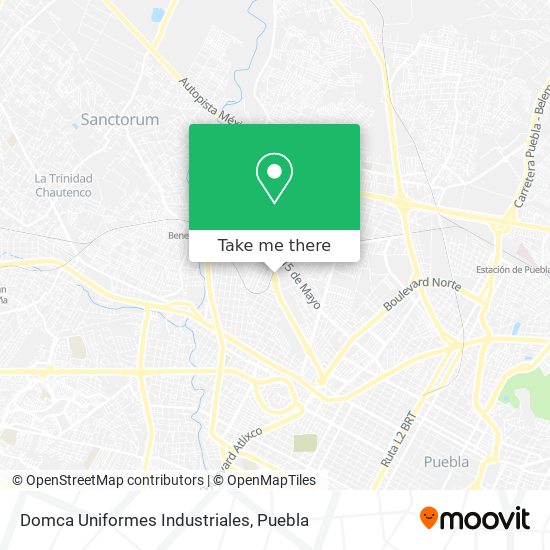 Domca Uniformes Industriales map