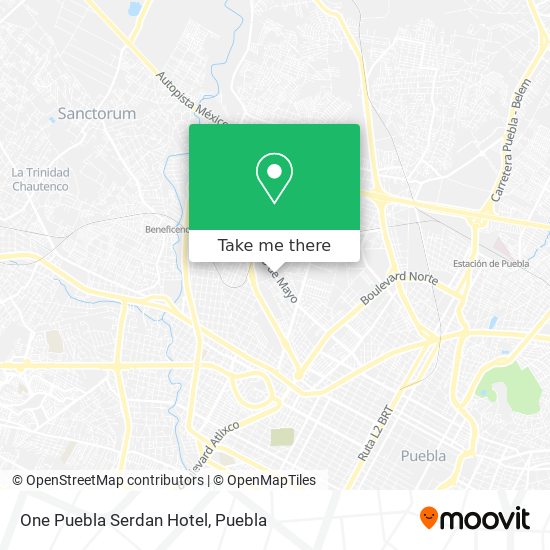 One Puebla Serdan Hotel map