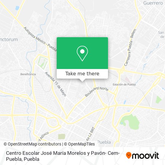 Centro Escolar José María Morelos y Pavón- Cem-Puebla map