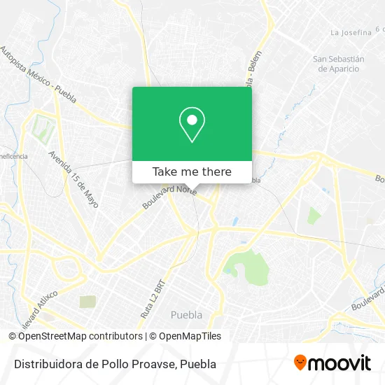 Distribuidora de Pollo Proavse map