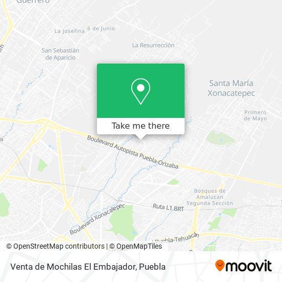 Venta de Mochilas El Embajador map