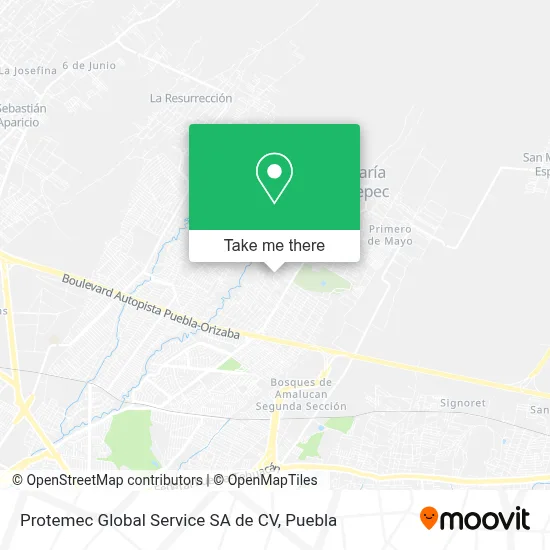 Protemec Global Service SA de CV map