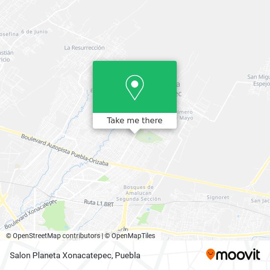 Mapa de Salon Planeta Xonacatepec