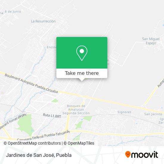 Jardines de San José map