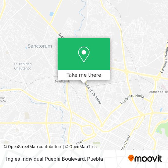 Ingles Individual Puebla Boulevard map