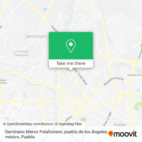 Mapa de Seminario Menor Palafoxiano, puebla de los Ángeles, méxico